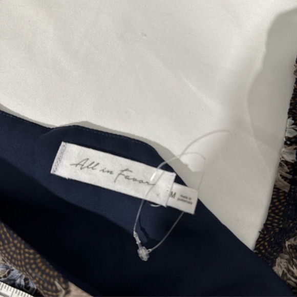 NEW All In Favor‎ [ Medium ] Square Neck Long Sleeve Midi Chiffon Dress - Picture 5 of 16